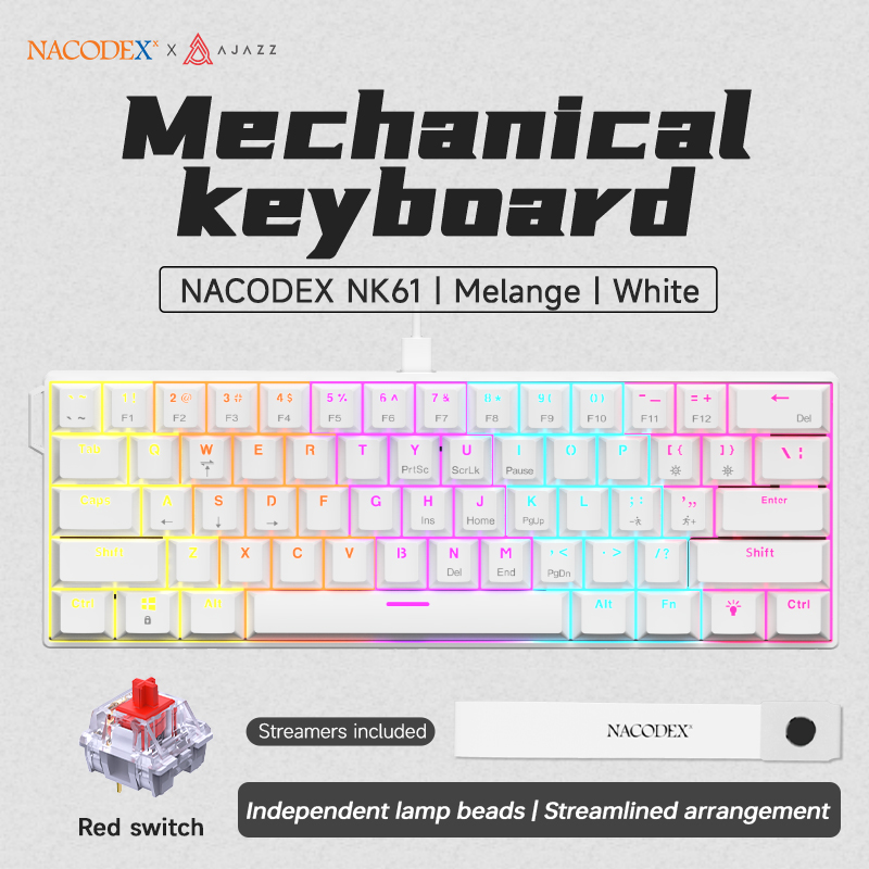 AJAZZ NK61 Wired Mechanical Ga - огляд і ціна Keyboard Gaming Blue Switch