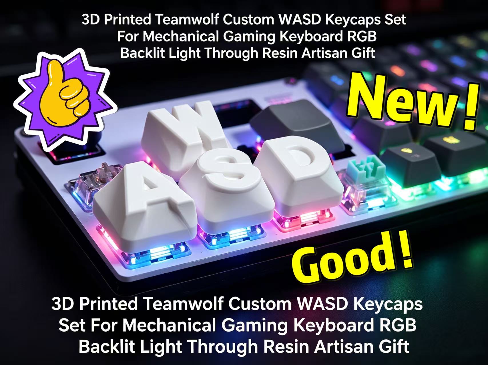2026 3D Printed Teamwolf Custo - огляд і ціна Gaming Keyboard 2026